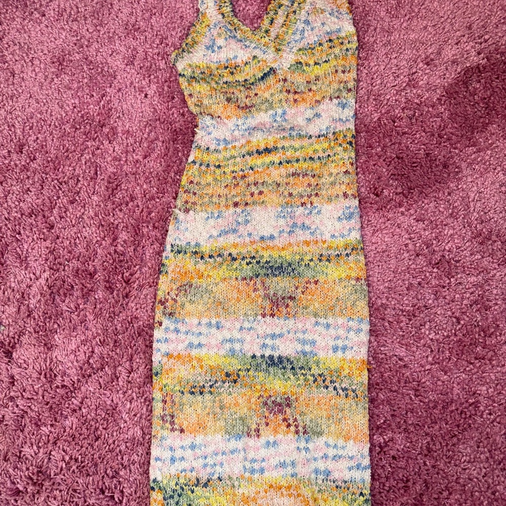 Multicolor Knit Maxi Dress - Picture 3 of 5